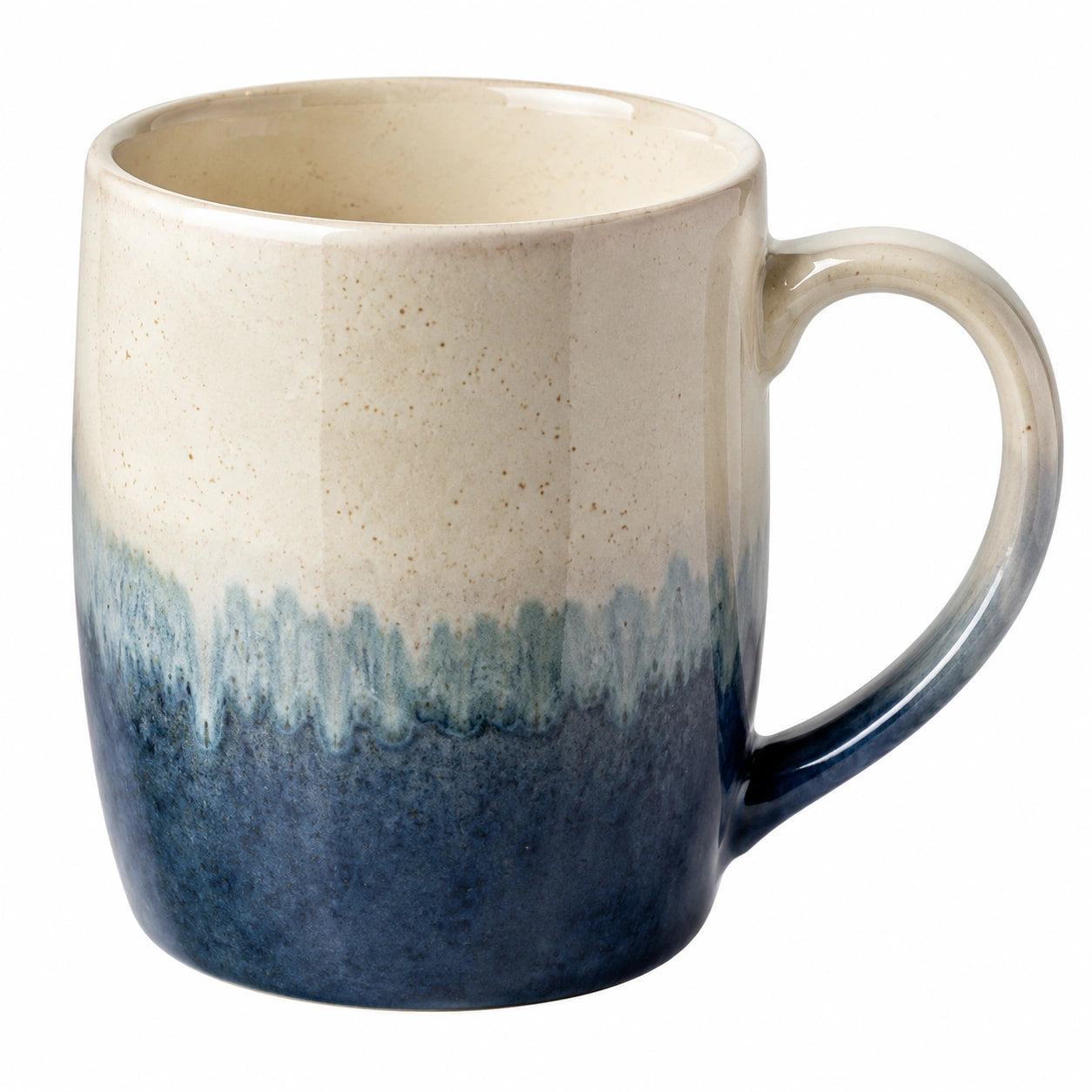 Keramiktasse Beige Blau 300 ml