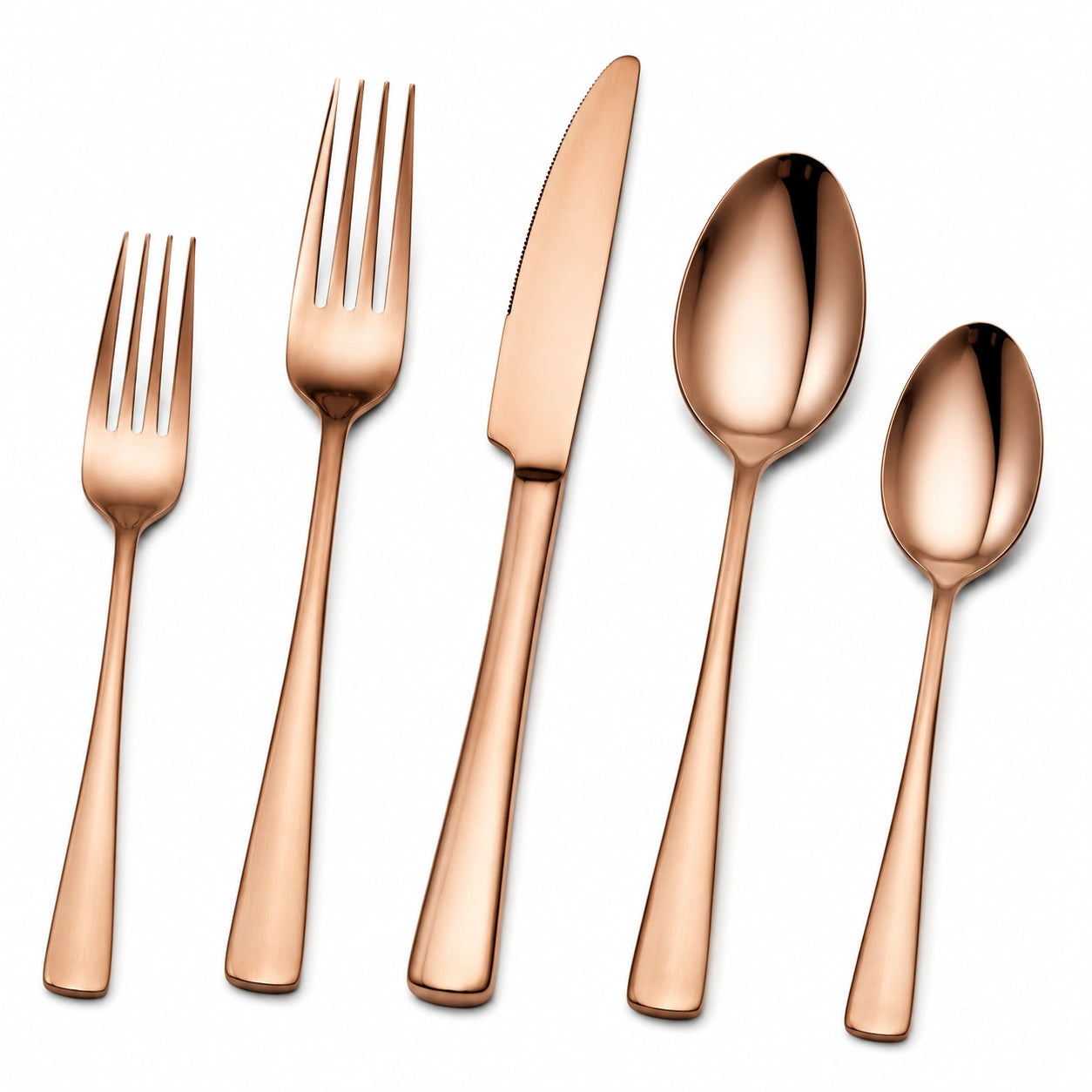 5-teiliges Besteckset in Roségold