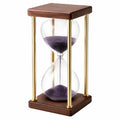 Sanduhr Holz und Messing mit lila Sand für 30 Minuten