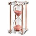 Elegante Sanduhr mit Roségold-Rahmen und rosa Sand