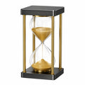 Dekorative Sanduhr 30 Minuten Schwarz Gold 16 cm