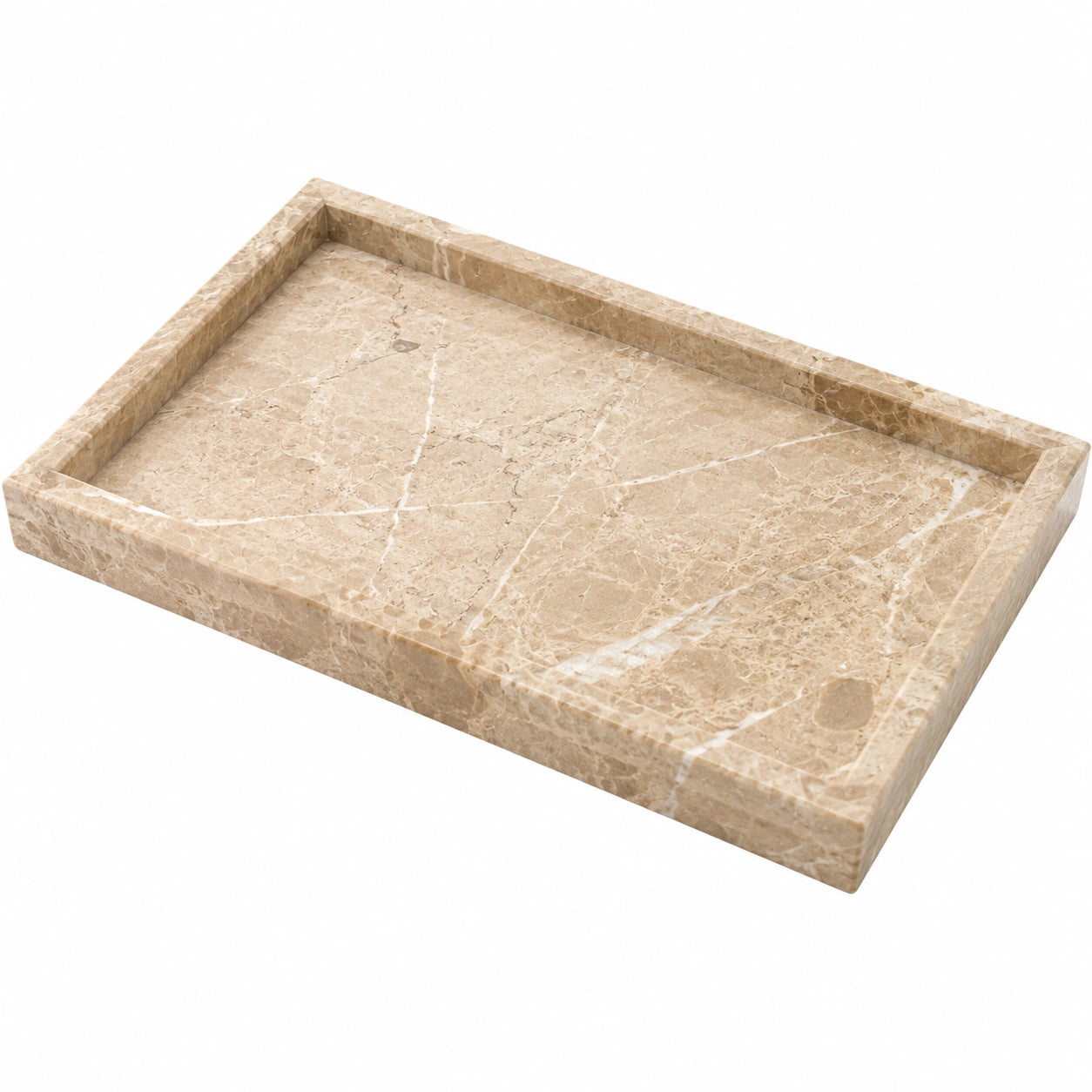 Rechteckiges Marmortablett 30x20 cm Beige