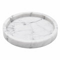Rundes Marmortablett Ø30cm Weiß