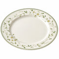 Runder Porzellanteller mit Blumenmuster 28 cm